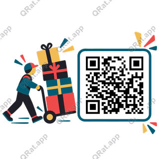 On Its Way artwork with a customizable QR code area