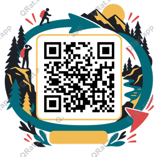 Follow the Arrow artwork with a customizable QR code area