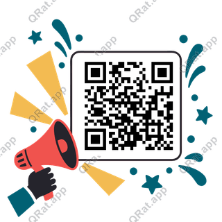 A Little Announcement artwork with a customizable QR code area