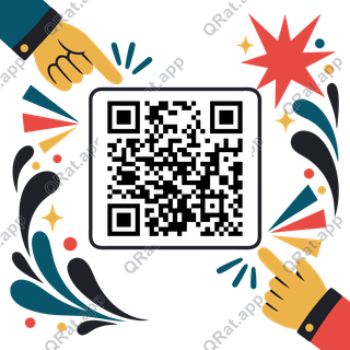 This Way artwork with a customizable QR code area