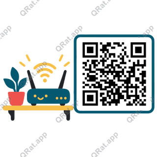 Ready to Connect artwork with a customizable QR code area
