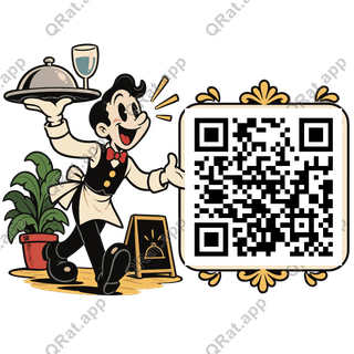 Server with Tray artwork with a customizable QR code area