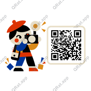 Party Photographer artwork with a customizable QR code area
