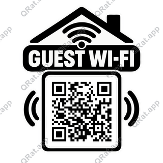 Guest Wi-Fi Sign artwork with a customizable QR code area