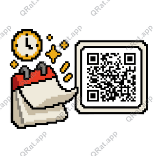 Calendar Flip artwork with a customizable QR code area