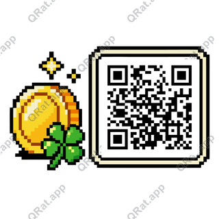 Lucky Token artwork with a customizable QR code area