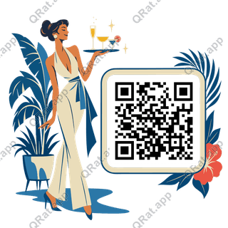 Party Host artwork with a customizable QR code area