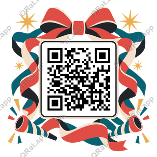 Confetti Square Frame artwork with a customizable QR code area