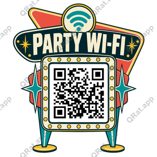 Roadside Party Wi-Fi artwork with a customizable QR code area