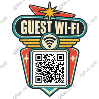 Roadside Midnight Wi-Fi artwork with a customizable QR code area