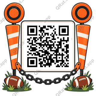 Chain and Down-Marker Frame artwork with a customizable QR code area