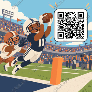 Corner-Pylon Catch artwork with a customizable QR code area