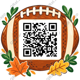 Football Laces Frame artwork with a customizable QR code area