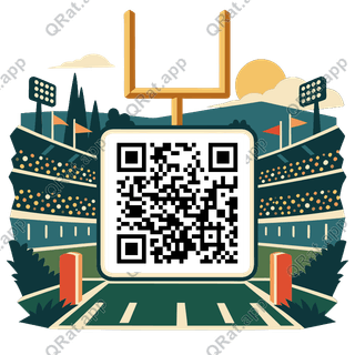 Goalpost and End-Zone Frame artwork with a customizable QR code area