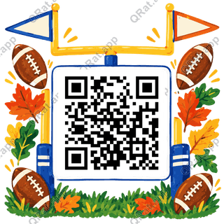 Goalpost Frame artwork with a customizable QR code area