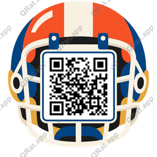 Geometric Helmet Frame artwork with a customizable QR code area