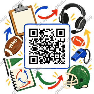 Playbook Motion Frame artwork with a customizable QR code area