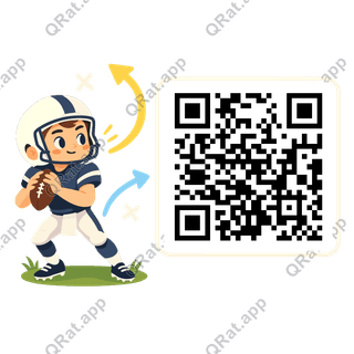 Quarterback and Routes artwork with a customizable QR code area