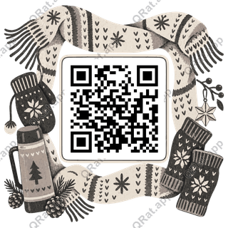 Cold-Weather Fan Frame artwork with a customizable QR code area