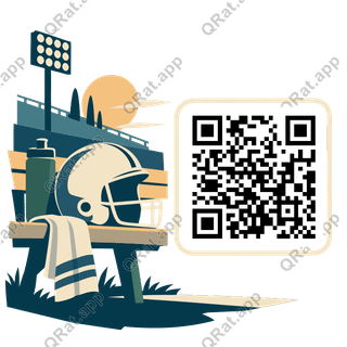 Sideline Helmet and Bench artwork with a customizable QR code area