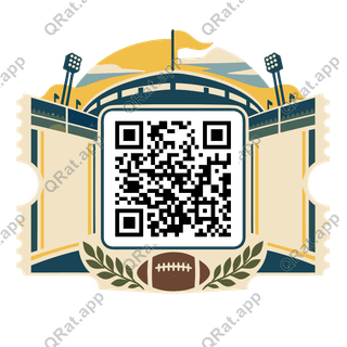 Vintage Ticket-Stub Frame artwork with a customizable QR code area