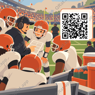Two-Minute-Drill Huddle artwork with a customizable QR code area
