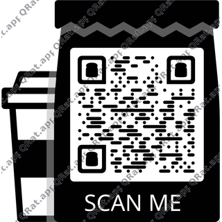 Paper Bag QR Frame surrounding a customizable QR code