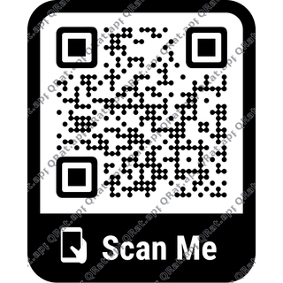 Phone QR Frame surrounding a customizable QR code