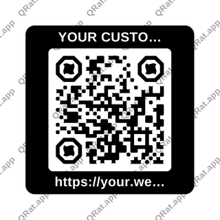 Schwarz-weißer QR-Code mit abgerundeten Modulen und quadratischen Eckmarkierungen