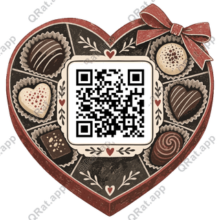 Chocolate-Box Frame artwork with a customizable QR code area