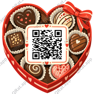 Chocolate-Box Frame artwork with a customizable QR code area