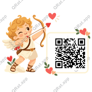 Cupid Archer artwork with a customizable QR code area
