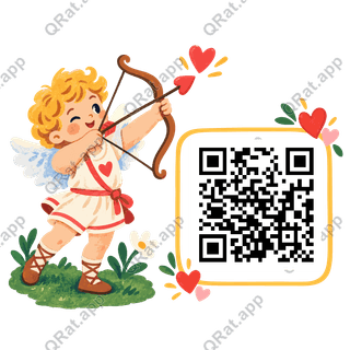 Cupid Archer artwork with a customizable QR code area