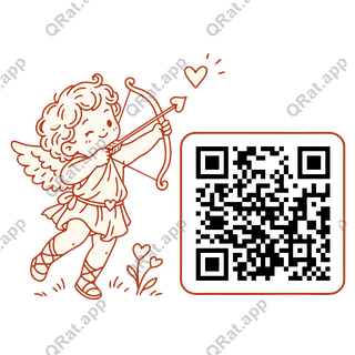 Cupid Archer artwork with a customizable QR code area