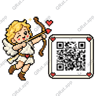 Cupid Archer artwork with a customizable QR code area