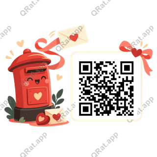 Love-Letter Postbox artwork with a customizable QR code area