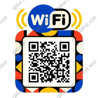 Bauhaus WiFi Overlap Capsule artwork with a customizable QR code area