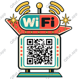 Roadside WiFi Split Pill artwork with a customizable QR code area