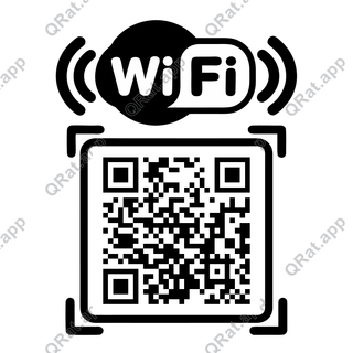 Wi-Fi Overlap Capsule Badge artwork with a customizable QR code area