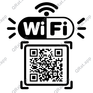 Wi-Fi Split Pill Badge artwork with a customizable QR code area