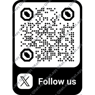 X Black QR Frame surrounding a customizable QR code